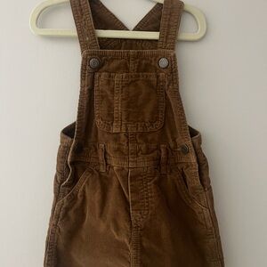 Old Navy 2t Brown Corduroy Overall Dress
